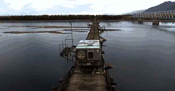 Vitim Bridge On Bam Road Siberia